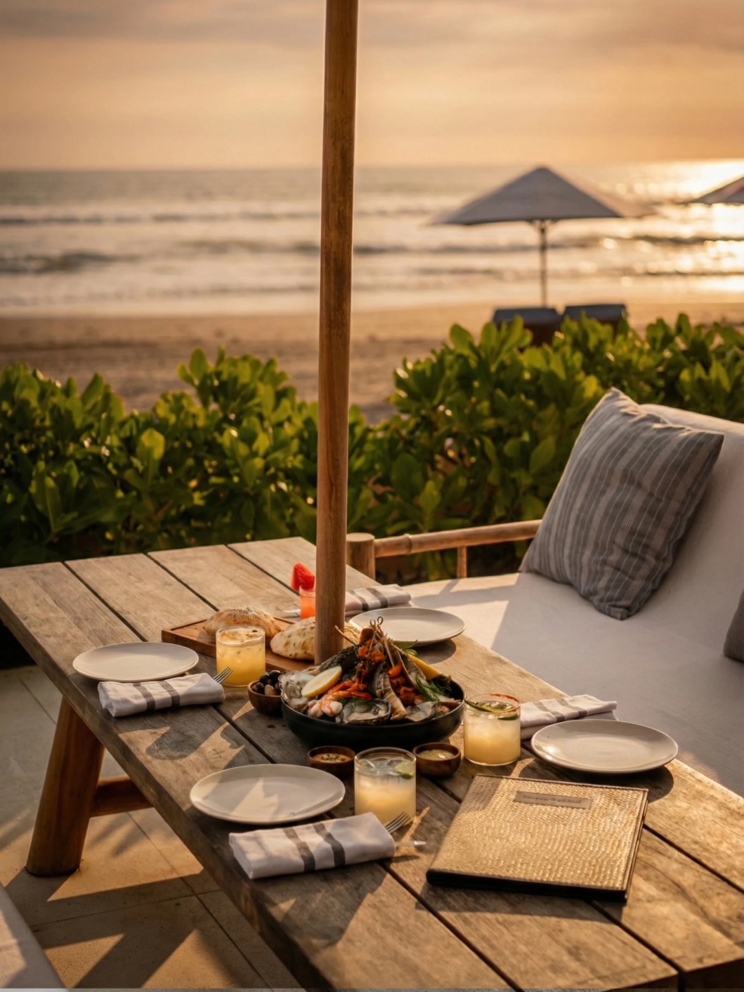 Grilled on open flames.
Served warm as the sky turns gold.

Dinner by the beach, done properly.

Open daily from 10AM till late.
Free entry.